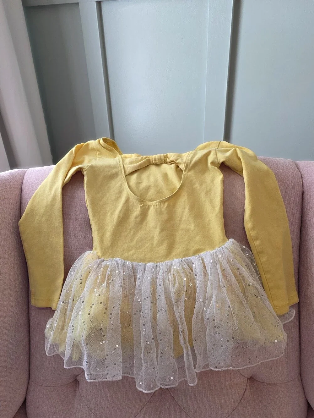 Kids Yellow Tutu Dance Dress Costume Size 140 Or 5t